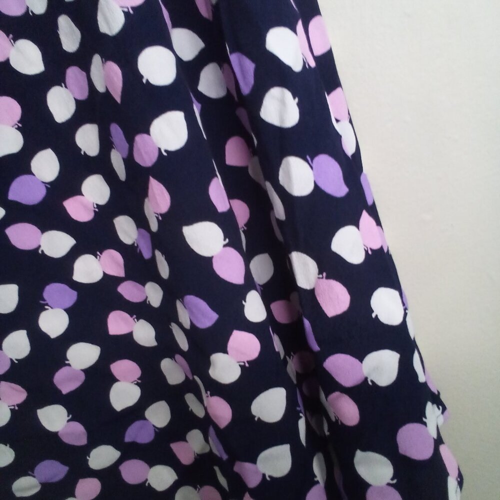 Talbots Skirt Women 16P 16 Petite Wrap Look Side Zip Pattern Blue Pink Purple - Picture 15 of 15
